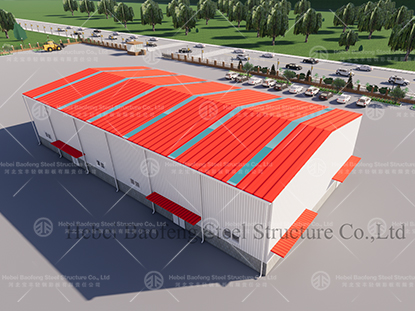 New steel structure warehouse 3D design
