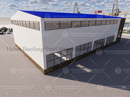 3 floors steel warehouse design for South Sudan customer