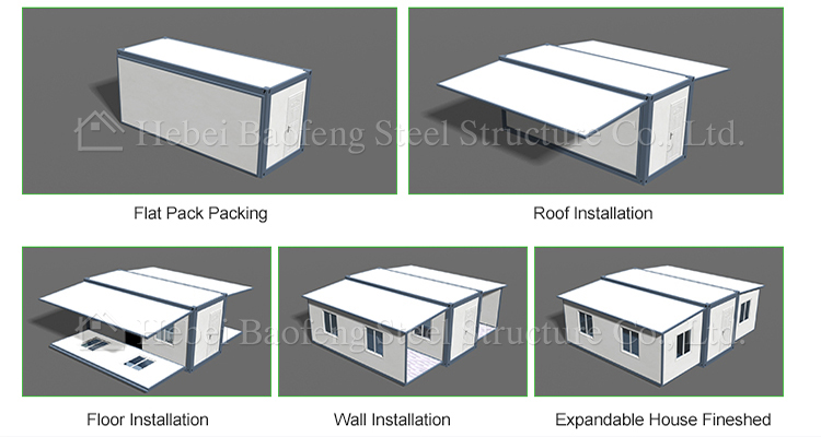 Baofeng expandable container house prefab expandable tiny homes