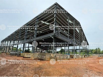 Steel warehouse and parking shed build in Sri Lanka