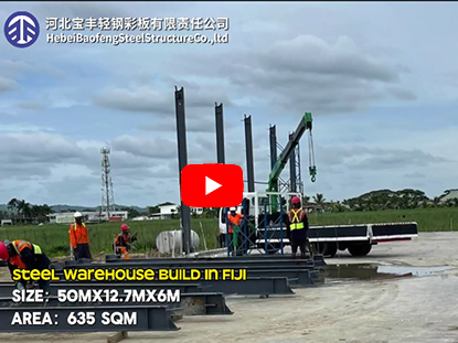 Steel warehouse build in Fiji