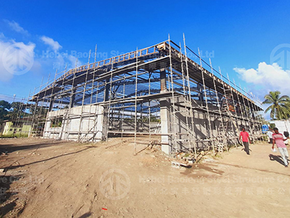 765sqm steel warehouse build in Fiji