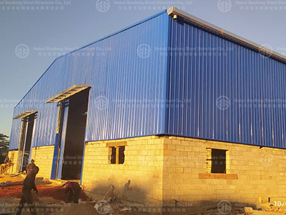 Steel warehouse build in Malawi