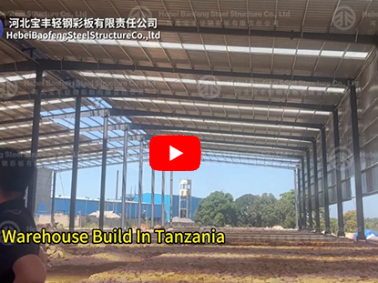 Steel warehouse build in Tanzania