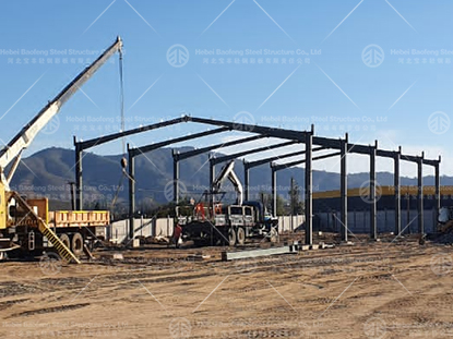 Chile 15m x 36m x 6m steel warehouse for storage goods