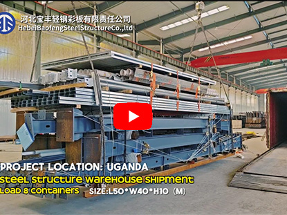 2000 sqm steel warehouse export to Uganda